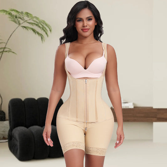 Nahtloser Bodysuit mit Hip Lifting, Bauchstraffung und Bruststütze – Doppellagig und formgebend
